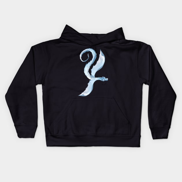 licht blue dragon black Kids Hoodie by oniadragon